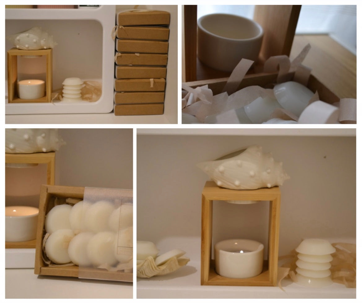 Escale à Moorea - Cire de coco parfumée- Parfum de Grasse & Sélénite en Poudre