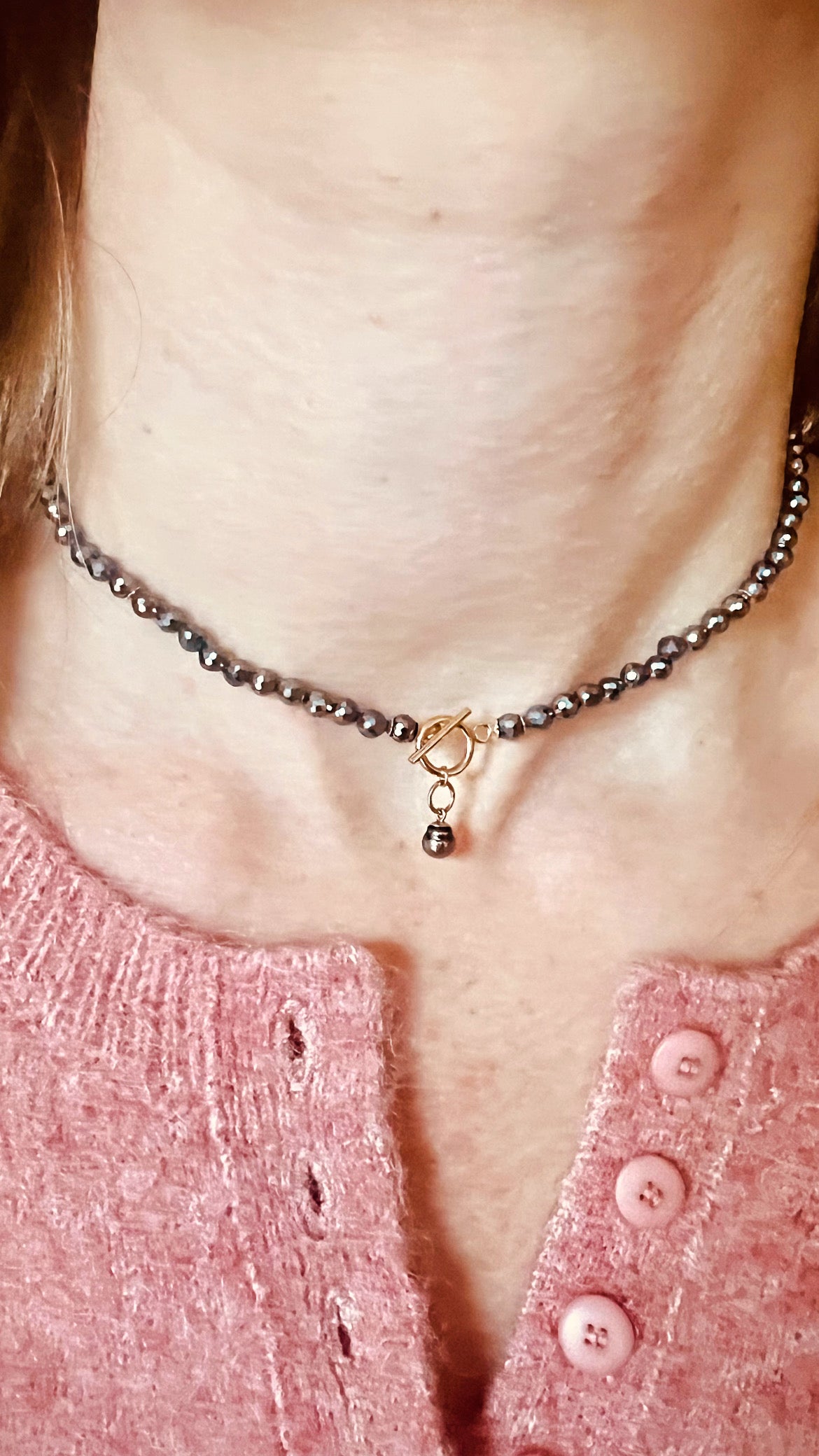 – Clue – Collier Court – Terahertz – Plaqué or 18k – Nellie Bly