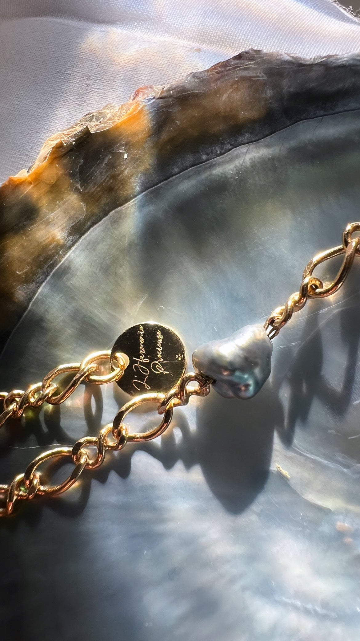 Bracelet  Keishi  - Pièce Unique - MOANA- maille épaisse