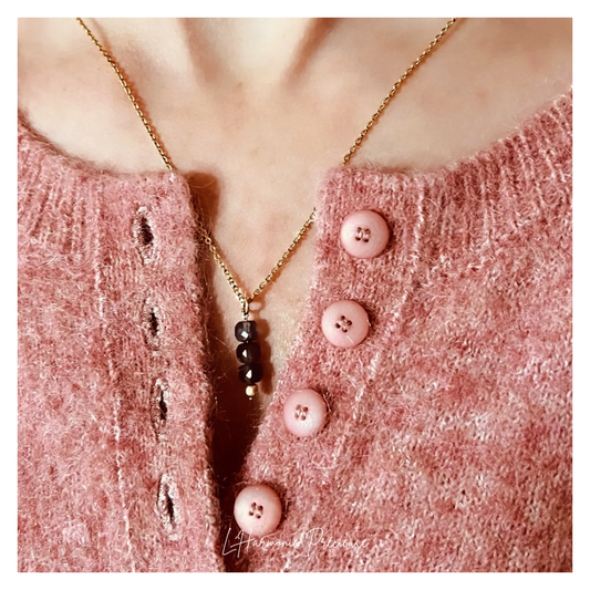 - VEGA - Collier – Iolite & plaqué or 18k (60 cm)