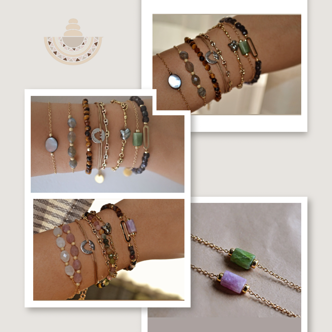 Bracelet petite nacre de Tahiti - plaqué or 18k -  Nellie Bly